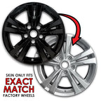 17 Inch Gloss Black Wheel Skins Replacement for Chevy Equinox (2010–2017)