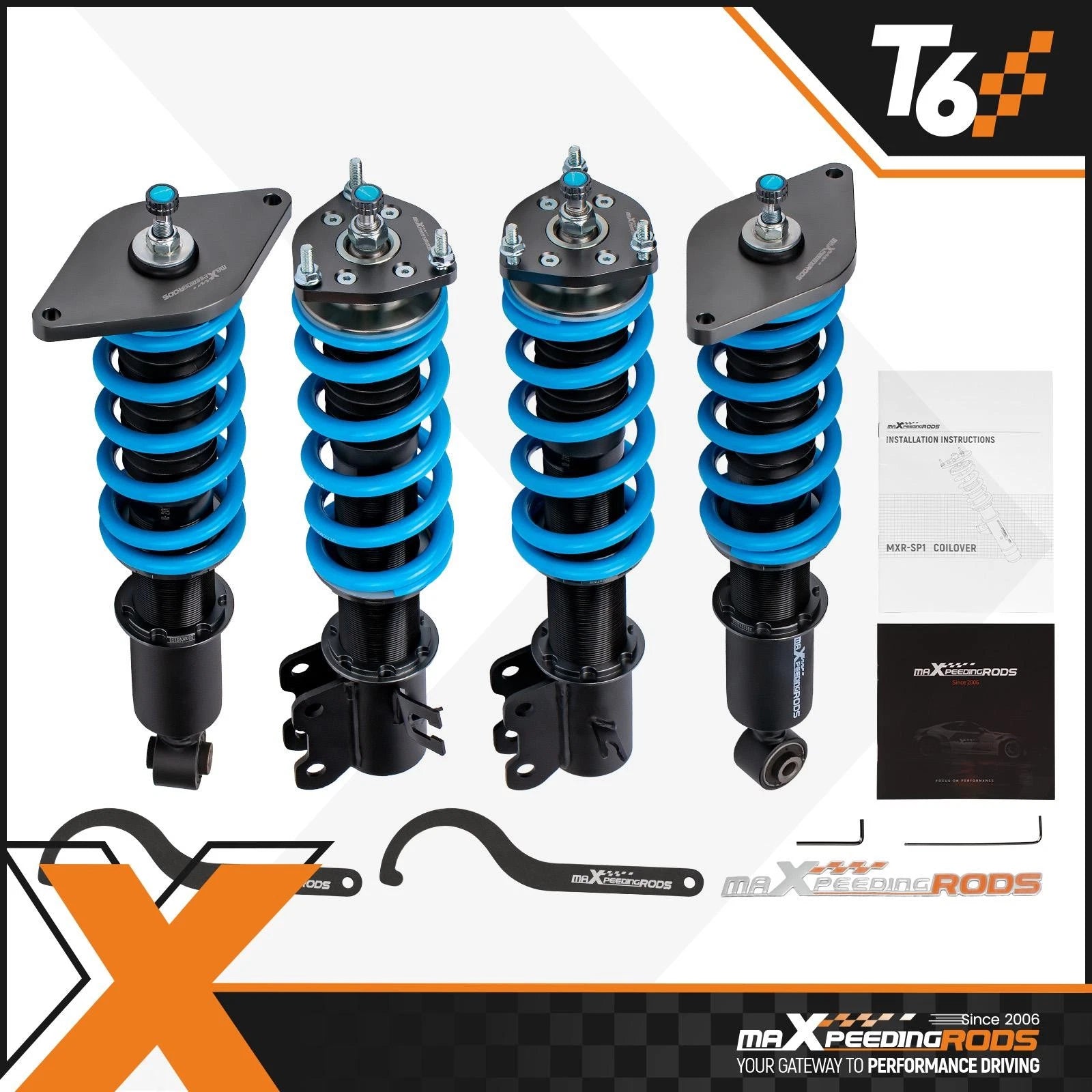 24 Way Damper Full Coilovers Lowering Kit For Nissan Sentra B15 2000-2006