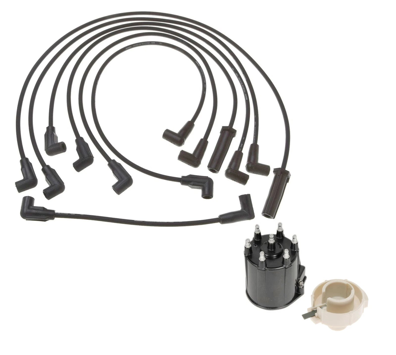Set of 4 GM OE Distributor Cap Wires & Pro Rotor Kit for Chevy GMC C1500 (1996–1999)