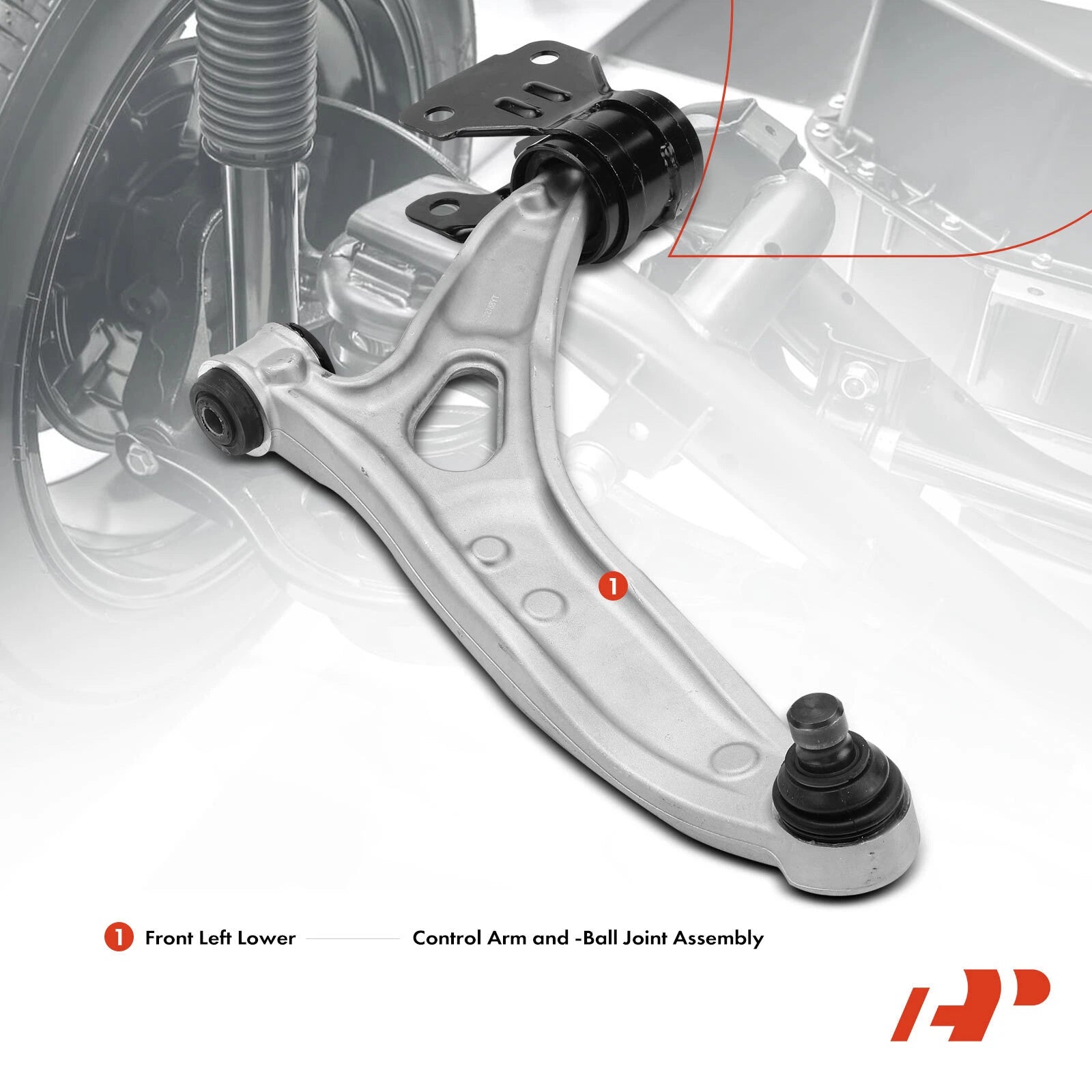 Front Left Lower Control Arm Ball Joint for Ford Focus (2012-2018)