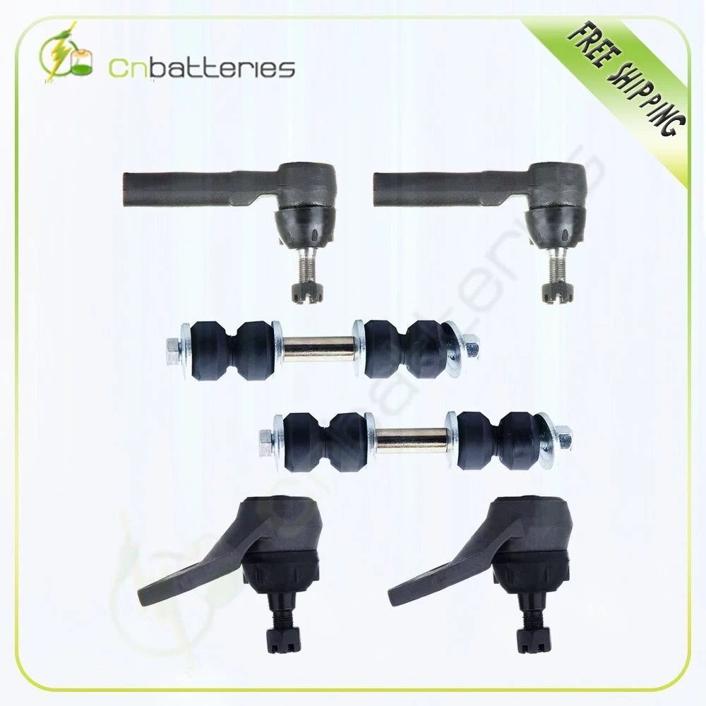Set of 6 Outer Tie Rods, Sway Bars, Lower Ball Joints for Cadillac Deville