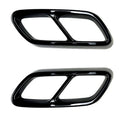 2X Gloss Black Exhaust Tip Cover for Mercedes-Benz C-Class W206 AMG-Line (2022–2025)