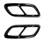 2X Gloss Black Exhaust Tip Cover for Mercedes-Benz C-Class W206 AMG-Line (2022–2025)