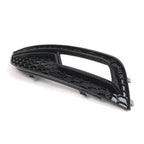 Left Side Fog Light Grille Cover Glossy Black for Audi A4 (2013-2016)