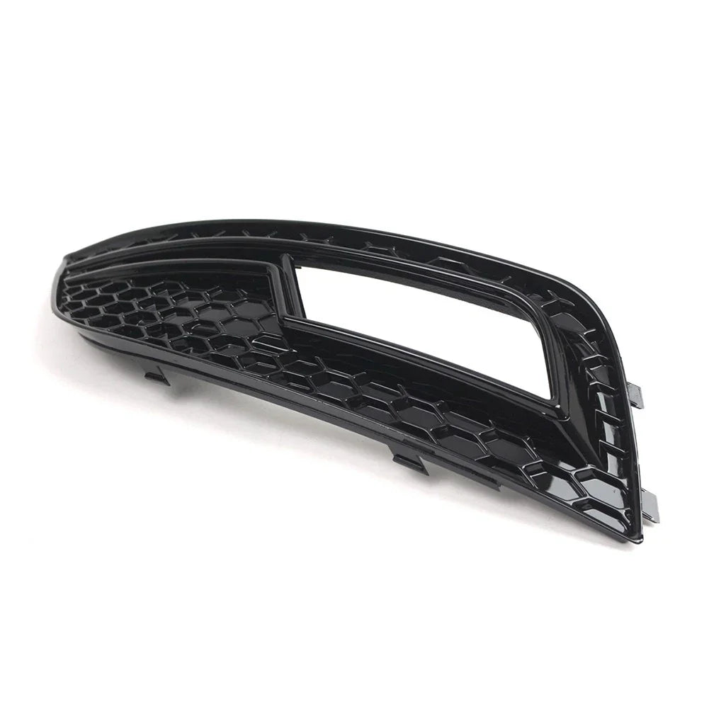 Left Side Fog Light Grille Cover Glossy Black for Audi A4 (2013-2016)