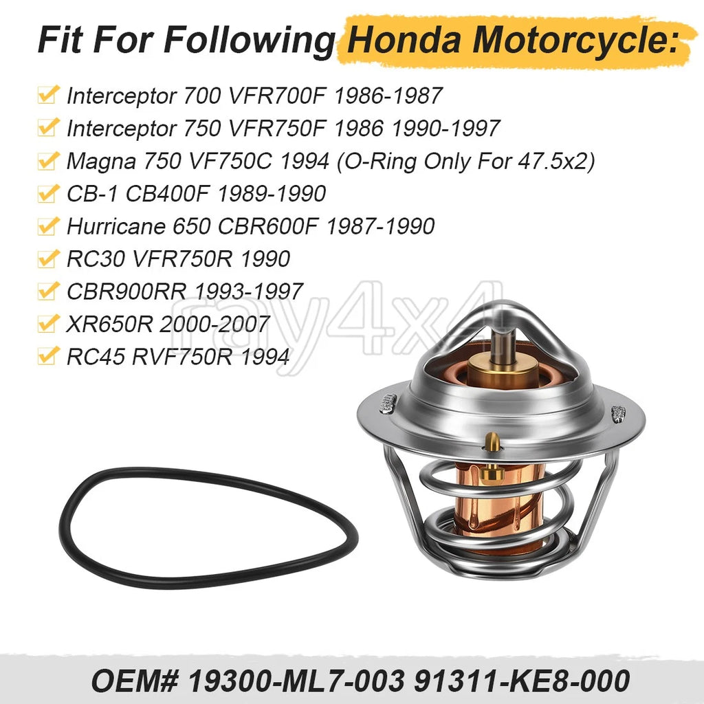 Thermostat 19300-ML7-003 for Honda CB400F CBR600F XR650R VFR700F 750F CBR900RR (1978–2003)
