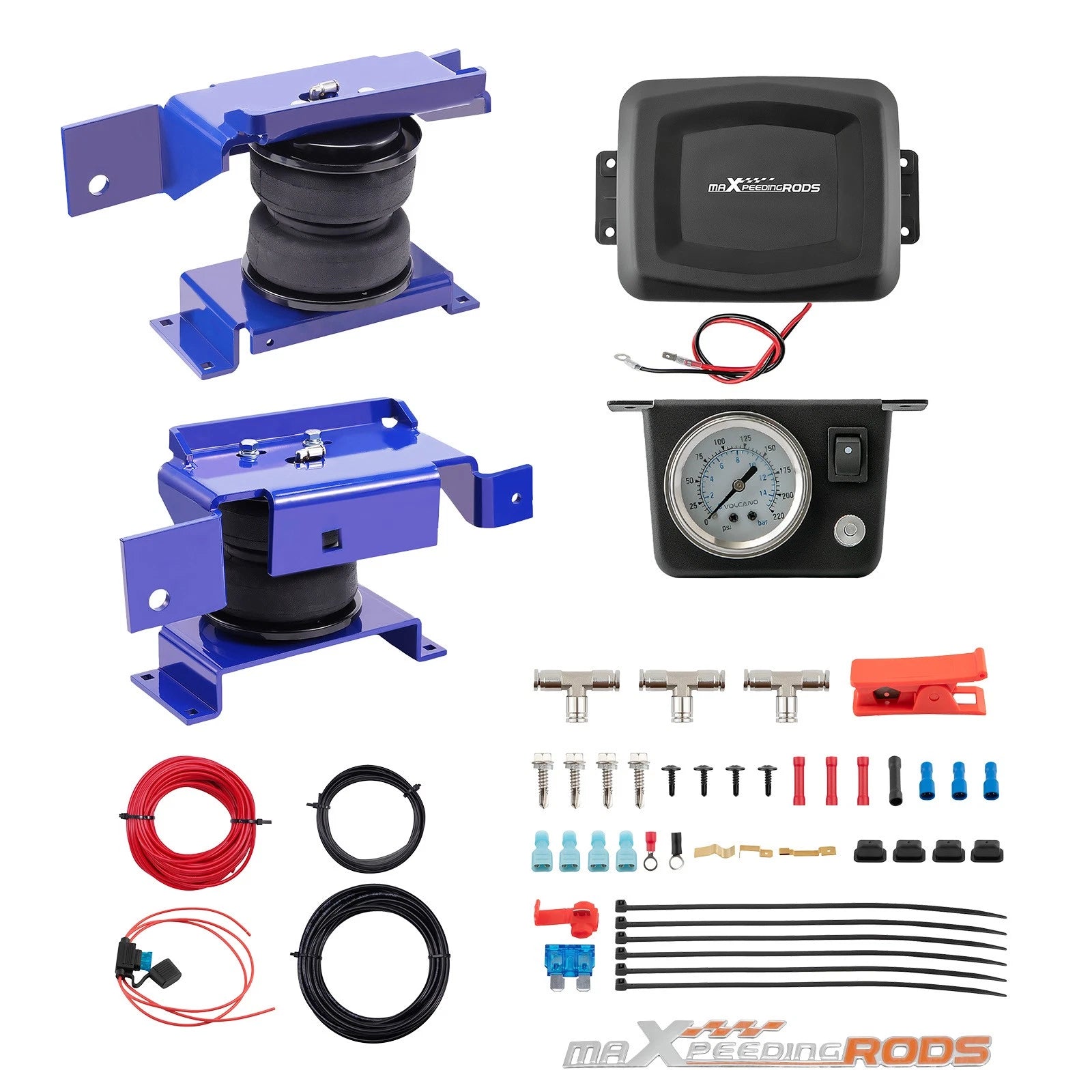 Air Suspension Helper Spring + Compressor Kit For Ford F-350 XL XLT 2005-2007