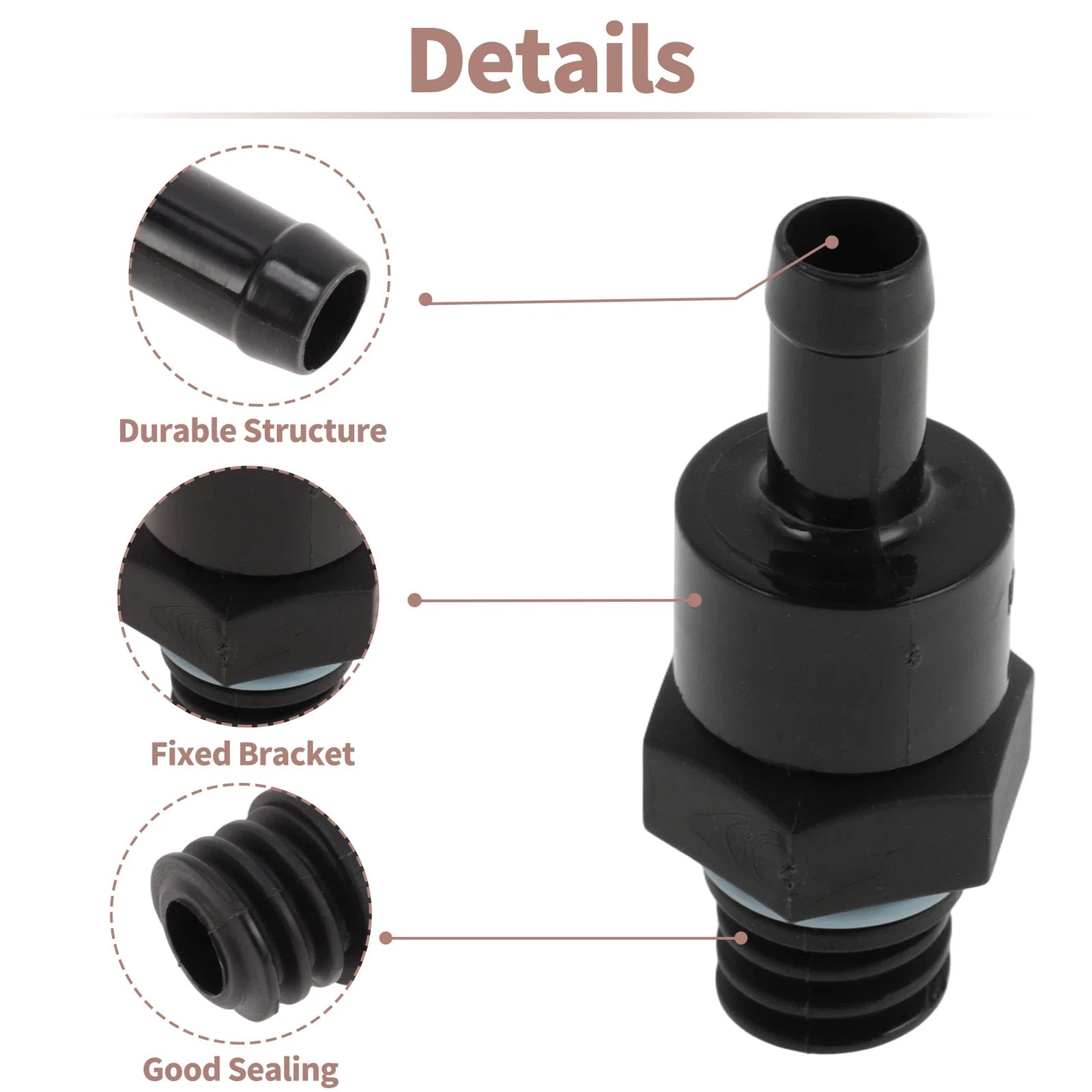 PCV Valve for Chrysler 200 (2011–2017) 0450469 Plastic Black