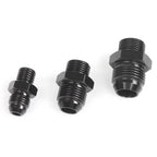 Set of 4 AN Male Flare to Metric Straight Fitting Adapters - Black