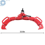 32" Heavy Duty Log Lifting Tongs for Tractor (Adjustable 4 Claw)