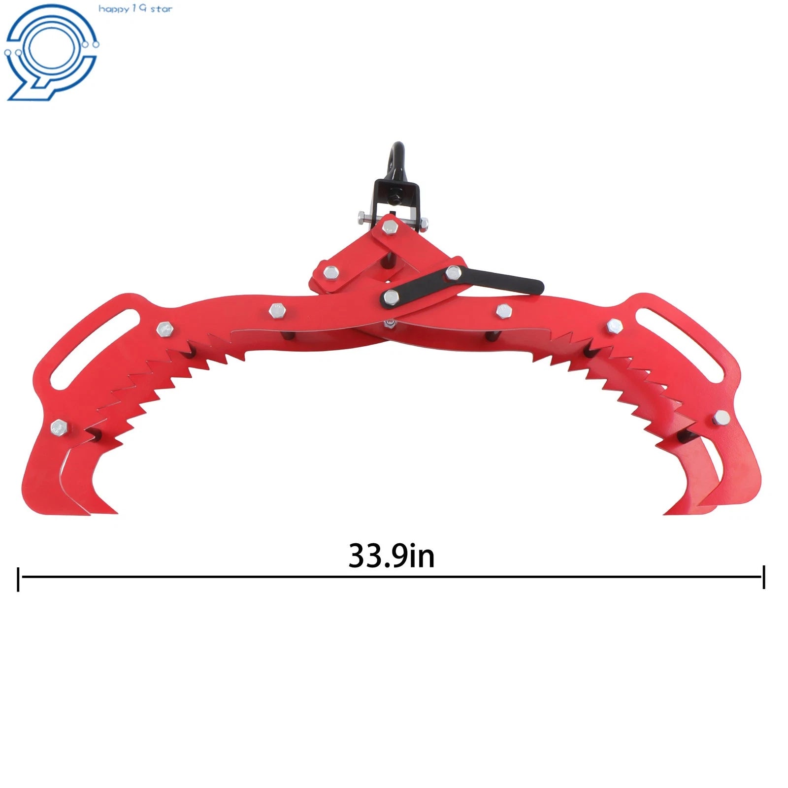 32" Heavy Duty Log Lifting Tongs for Tractor (Adjustable 4 Claw)