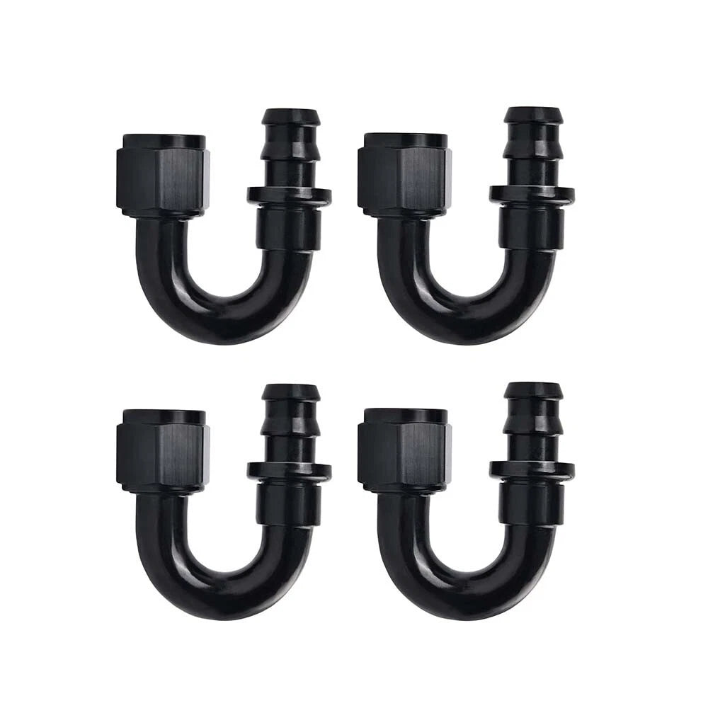 4Pcs 180 Degree Push-On Lock Hose Fitting for AN6 6AN (2019–2024)