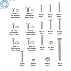 Set of 1600 Heavy Duty Bolts, Nuts & Washers Assortment Kit