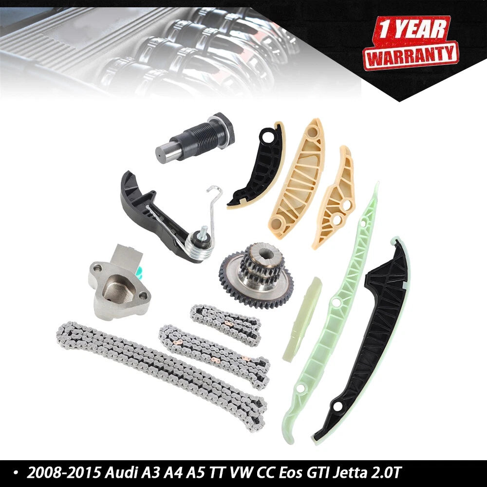 Timing Chain Kit for Audi A3 A4 A5 TT VW CC Eos Jetta (2008–2015) 2.0T