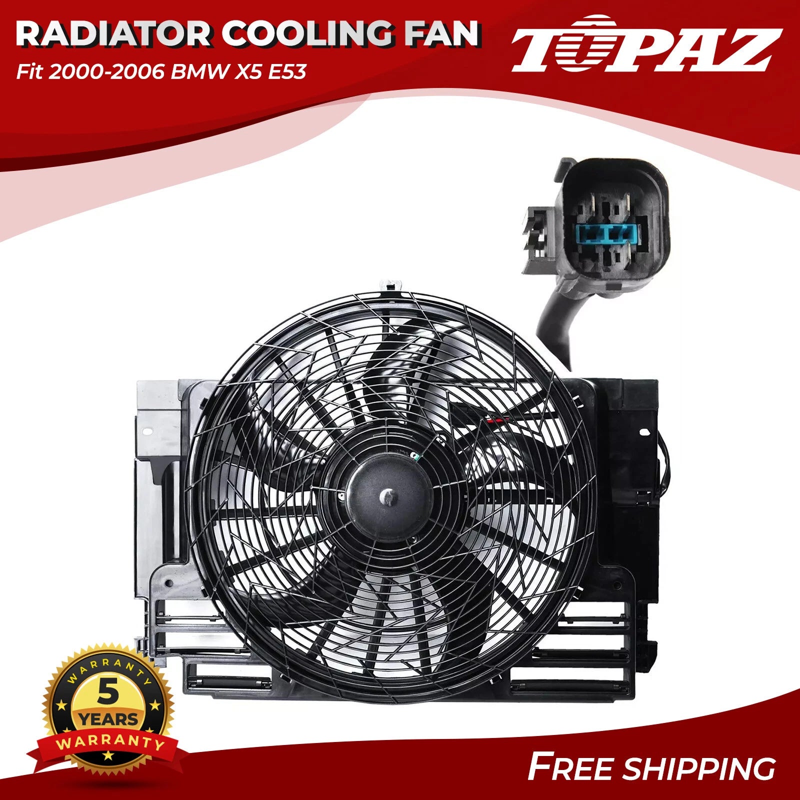 A/C Radiator Condenser Cooling Fan for BMW X5 E53 (2000–2006)