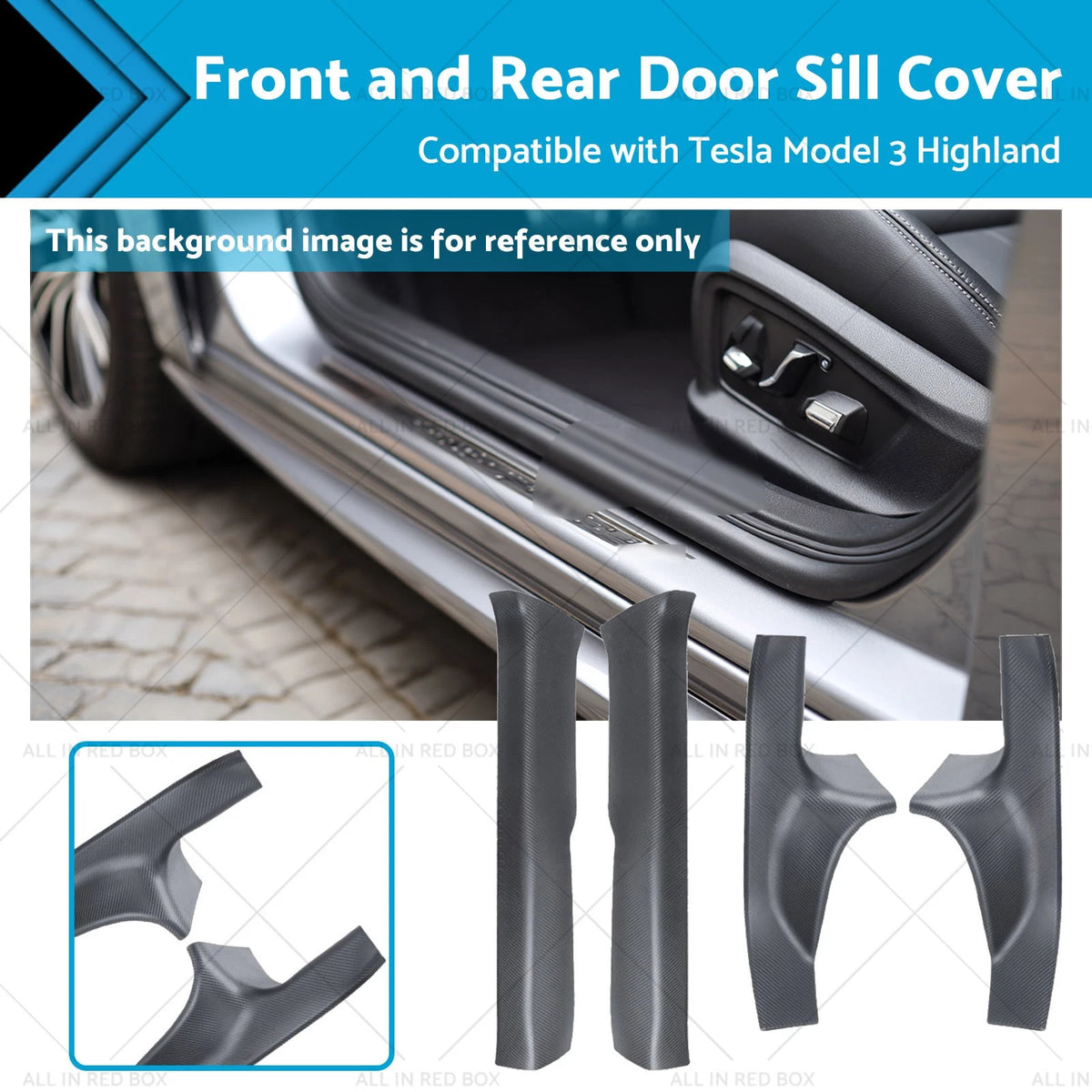 Door Sill Protectors for Tesla Model 3 (2023–2023)