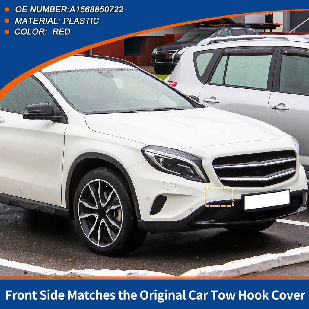Tow Hook Cover for Mercedes-Benz GLA X156 (2014–2020) No.A1568850722 Red