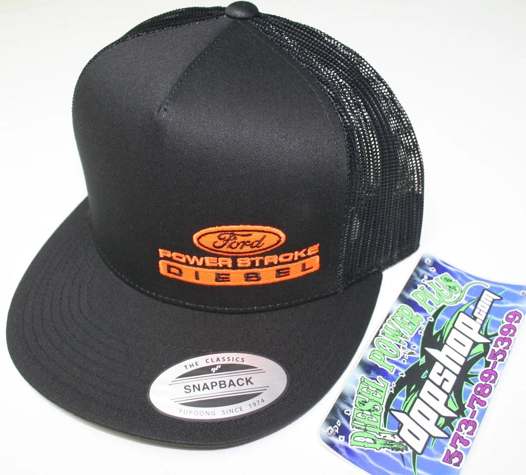 Powerstroke Flat Bill Snapback Hat for Ford Trucks (7.3L)