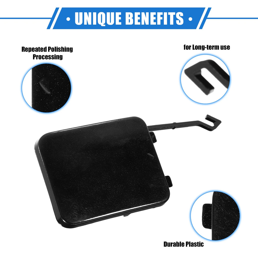 Tow Hook Cover for Mercedes-Benz W211 (2002–2008) - Black Rear Right