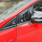 Carbon Fiber Look Front Window Scoop Louver Cover for Honda Civic Sedan (12-15)