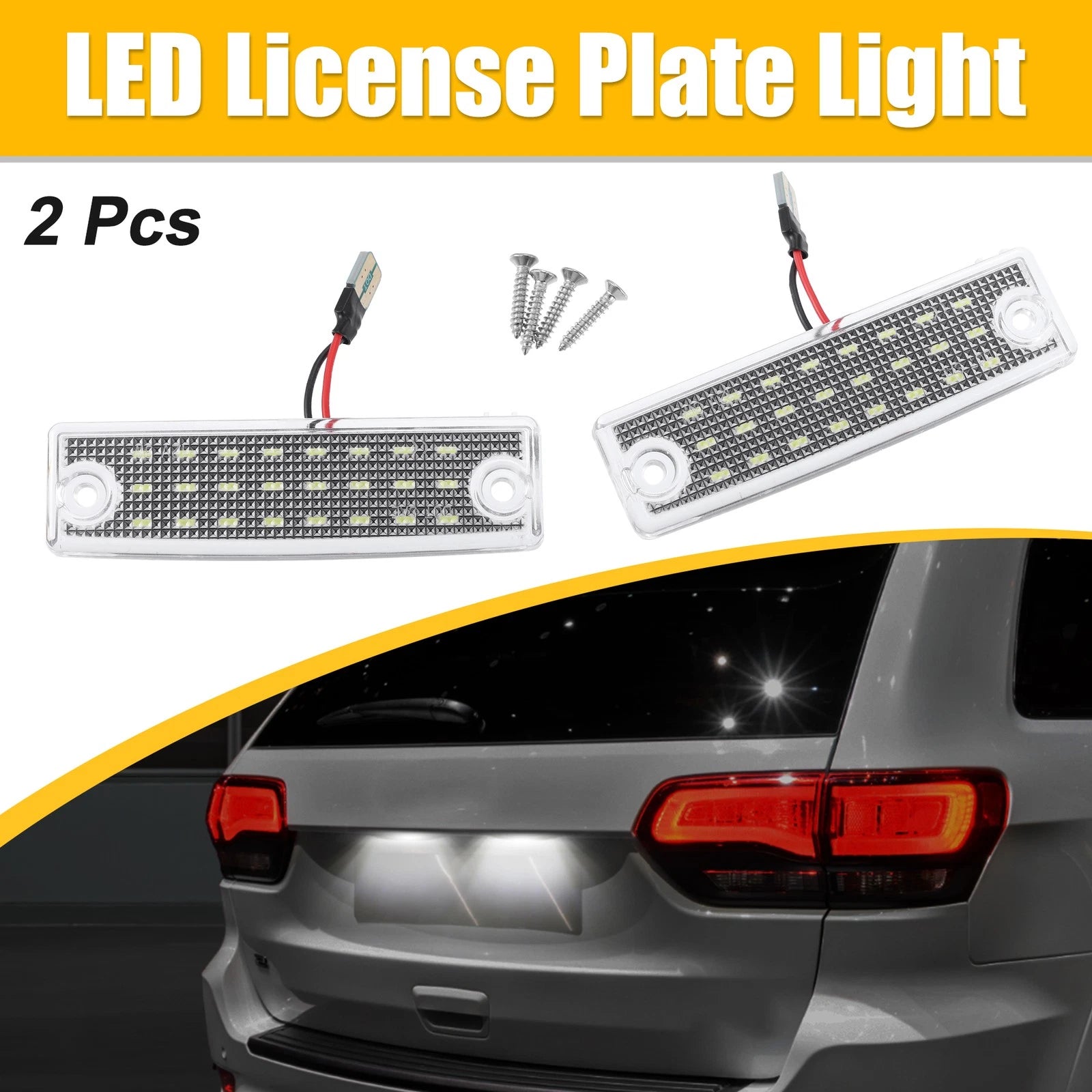 2X LED License Plate Light Lamp Assembly for Toyota 4Runner 