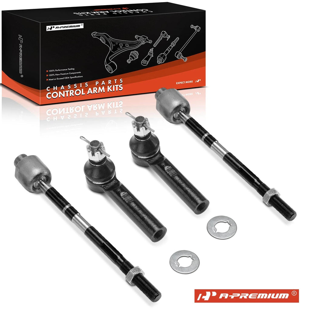 4x Front Inner & Outer Steering Tie Rod End for Toyota 4Runner (2010-2024)