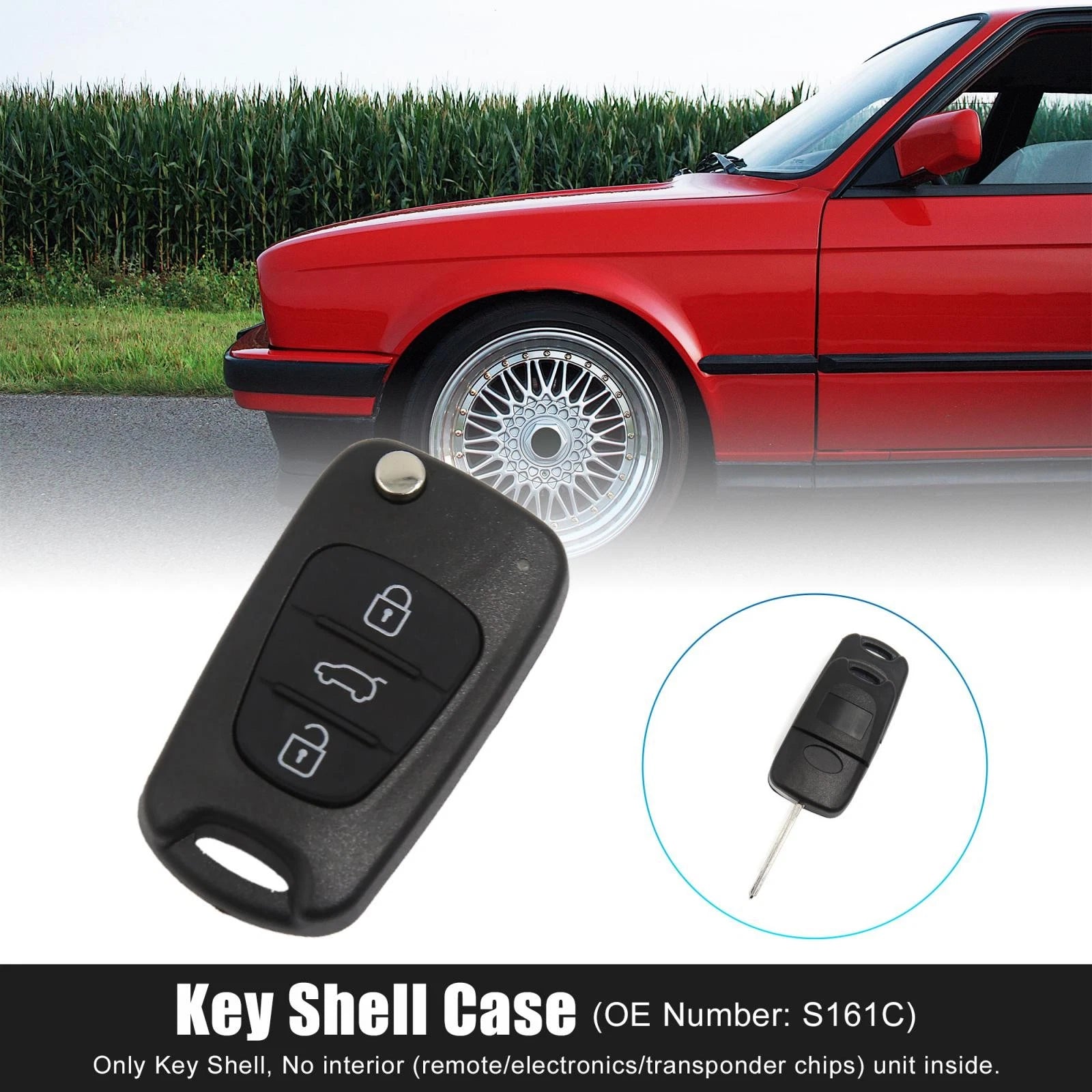 Key Shell Case S161C for Kia Rondo Sportage Soul Rio (2010–2019)