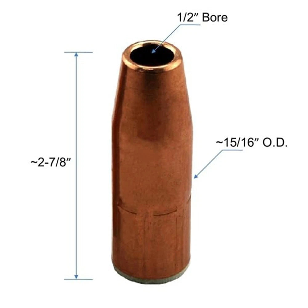 2pcs Copper Welding Nozzle 401450 for Tough Lock MIG Welding Torch