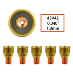 5pcs Collet Bodies for TIG Torch Series 92025 with Gas Lens