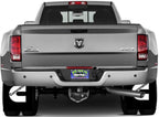 Pair of 18" x 24" White Cummins Logo Mud Flaps for Ram Trucks