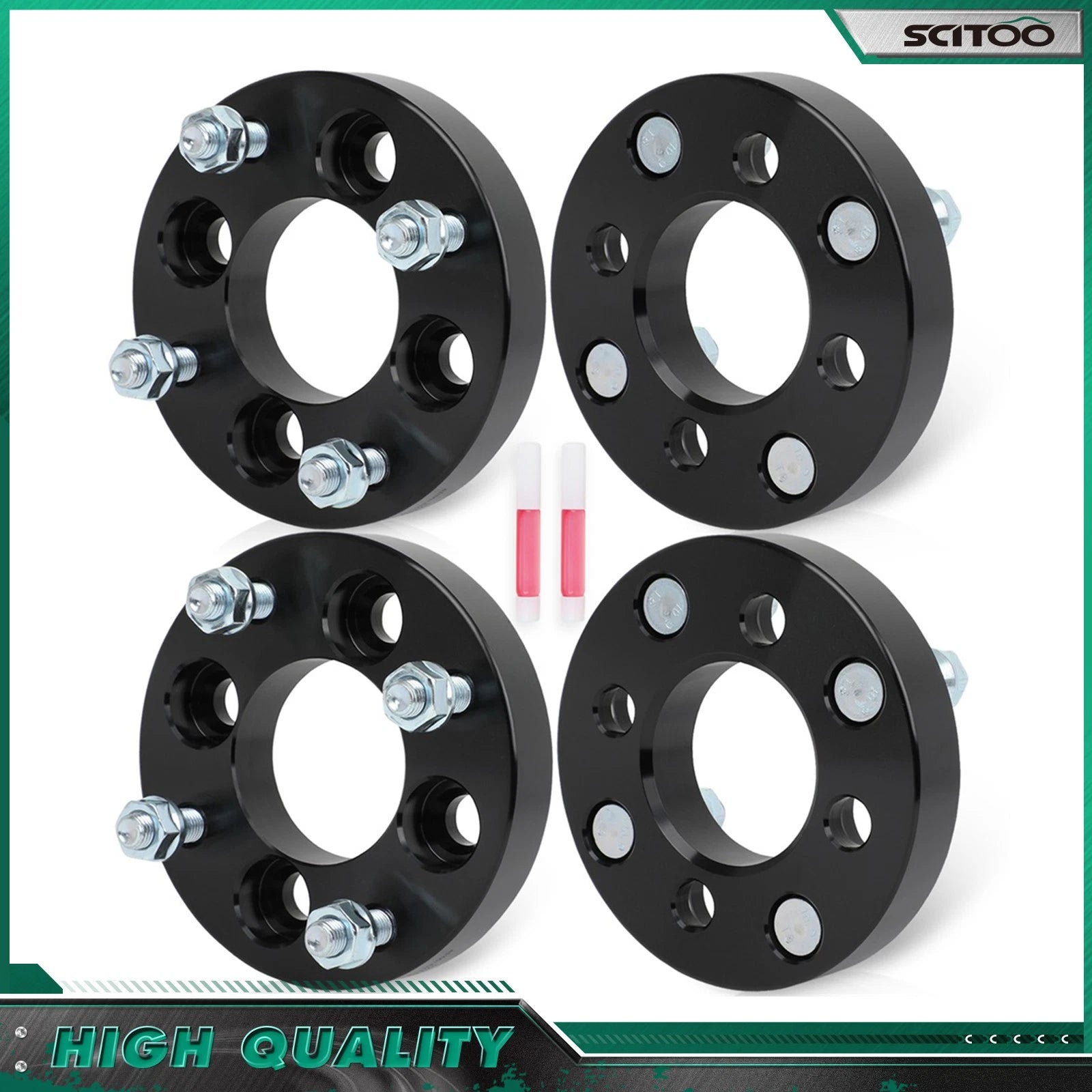 4X 1" Wheel Adapters 4x100 to 4x114.3 (12x1.5) for Honda Accord Civic Fit