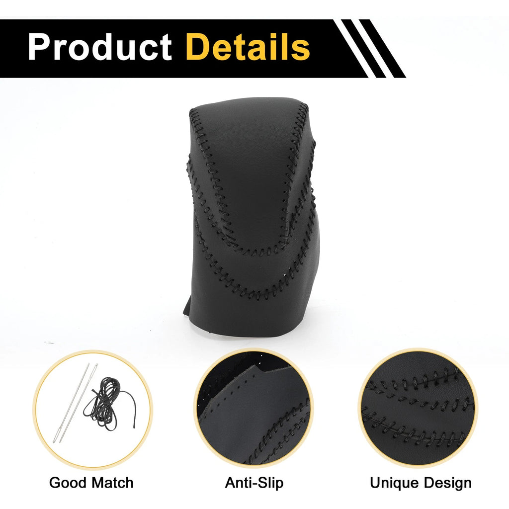 1 Pc Gear Shift Knob Cover for Honda Accord (2013–2017) Black Faux Leather