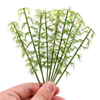 50Pcs Miniature Green Bamboo Trees for Scenery Decoration