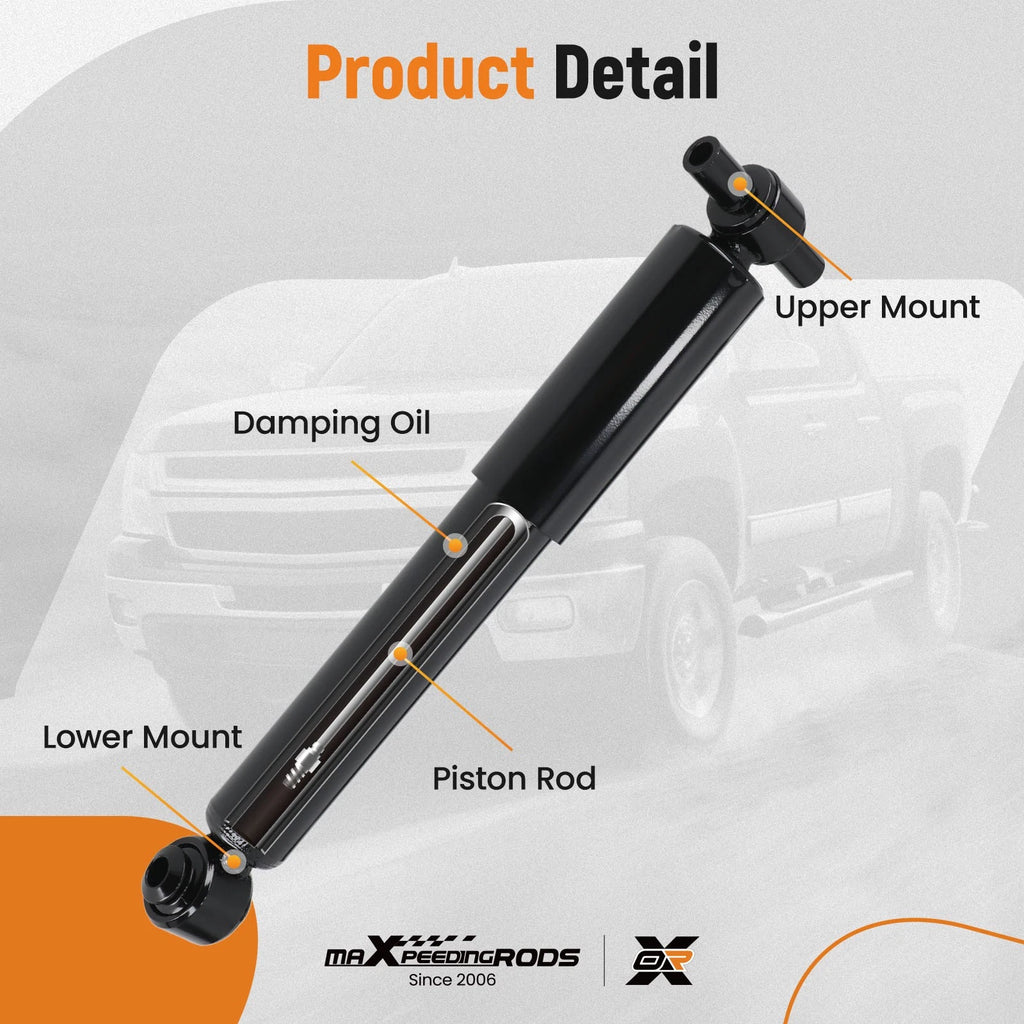 Set of 2 Rear Shock Struts for Chevy Traverse (2009-2017) GMC Acadia (2007-2016)