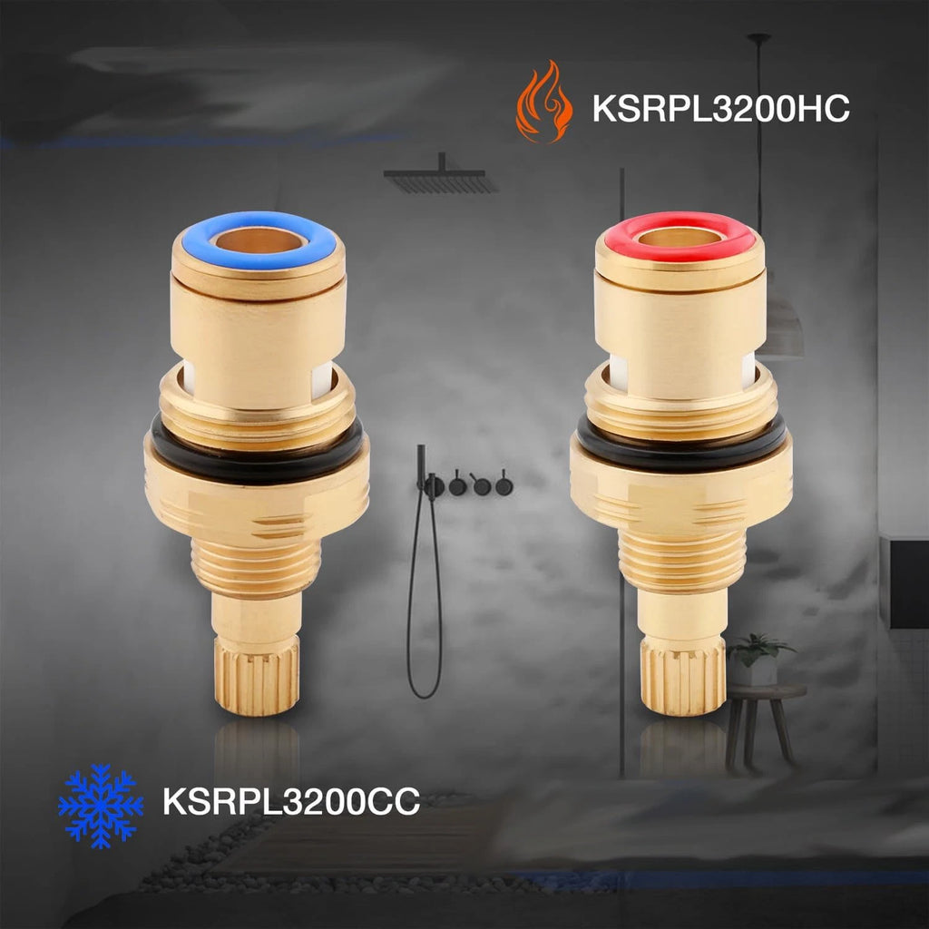 Set of 2 Brass Ceramic Valve Cartridges for CC Basin Faucet