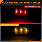 Set of 4 Smoked LED Fender Side Marker Lights for Dodge Ram 2500 3500 (2003–2018)