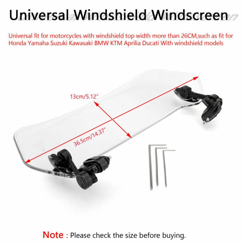 Adjustable Windshield Spoiler Deflector for Motorcycle (YYYY–YYYY)