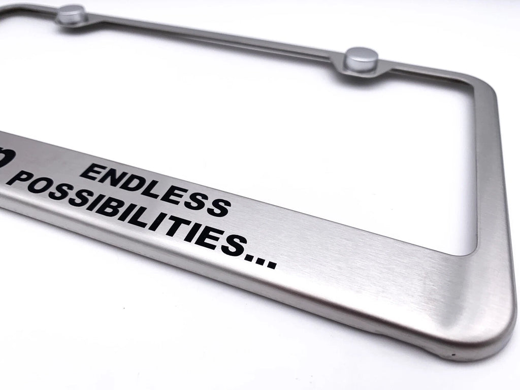 Brushed Stainless License Plate Frame for Jeep Wrangler JK (2007–2018)