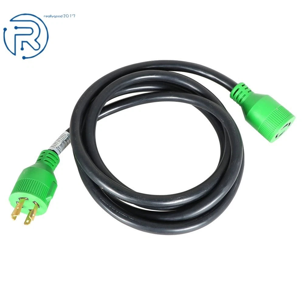 4-Prong 10ft 30Amp Generator RV Power Extension Cord L14-30 for RVs