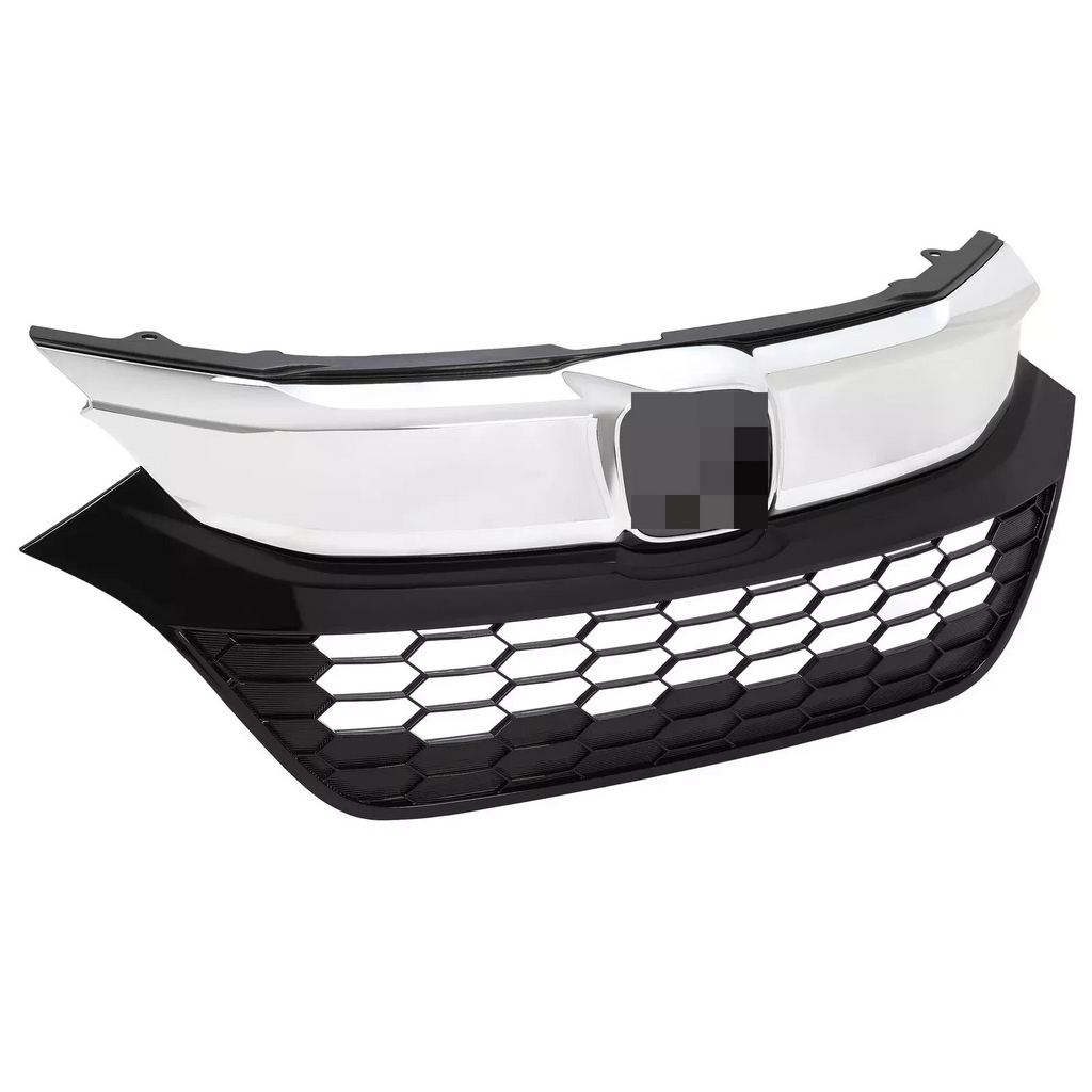Front Bumper Upper Grille for Honda HR-V HRV (2019–2022) Black + Chrome