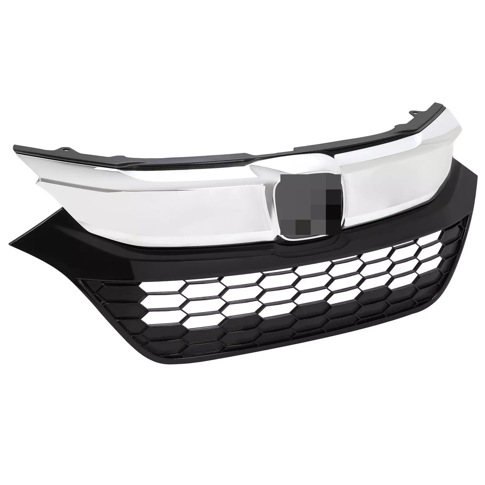 Front Bumper Upper Grille for Honda HR-V HRV (2019–2022) Black + Chrome