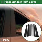 8 Pcs Door Pillar Window Trim for BMW X5 (2007–2013) Black
