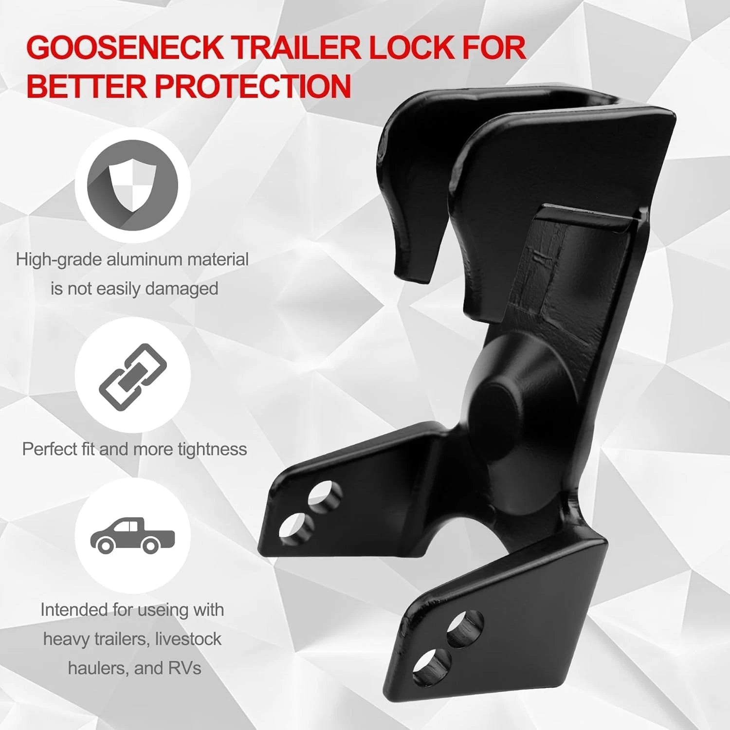 Gooseneck Trailer Lock for RVs Livestock Haulers Trailers (2010–2023)