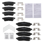 Set of 4 Front Rear Ceramic Brake Pads for Nissan Frontier Xterra Suzuki Equator D1100