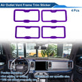Set of 4 Air Condition Outlet Vent Trim Cover Frame for Ford Bronco (2021–2024) Purple