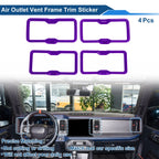 Set of 4 Air Condition Outlet Vent Trim Cover Frame for Ford Bronco (2021–2024) Purple