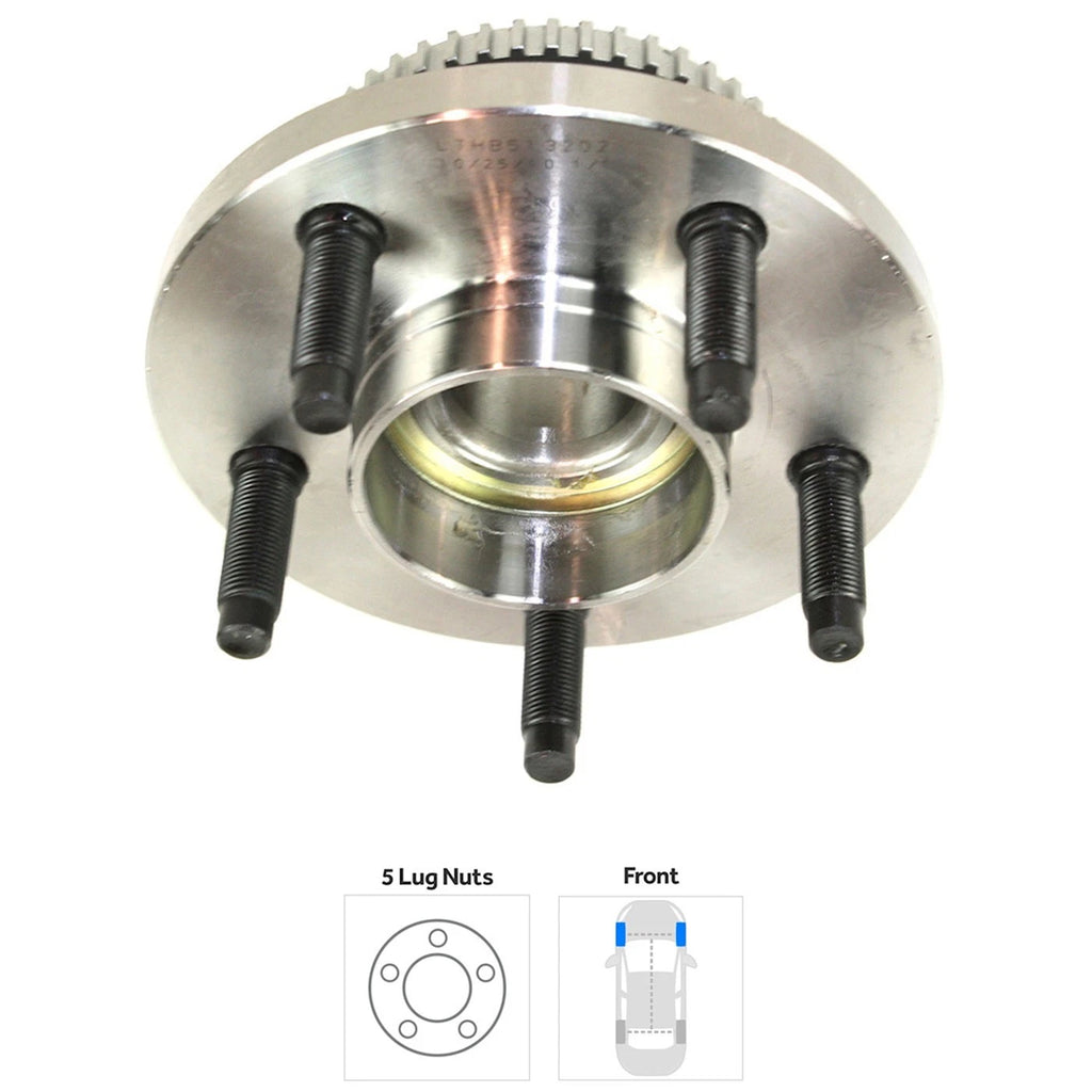 Set of 2 Wheel Hubs for 2-Wheel Drive Vehicles