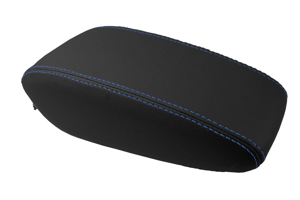 Leather Synthetic Console Armrest Cover for Chevrolet Cruze (2016–2018) Blue Stitch