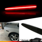 2X Smoked Lens Red LED Rear Side Marker Lights for Chevy Corvette C6 (2005–2013)