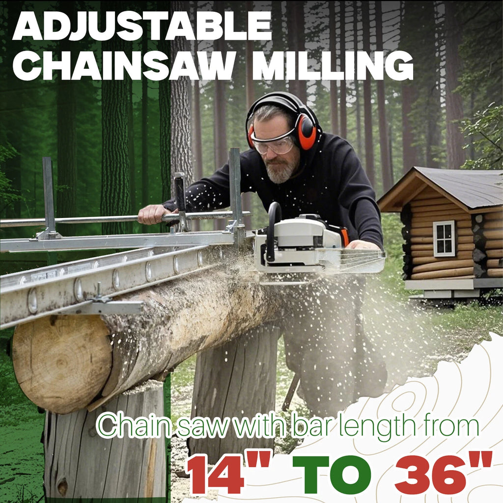Chainsaw Mill for Portable Use (14"-36" Guide Bar)